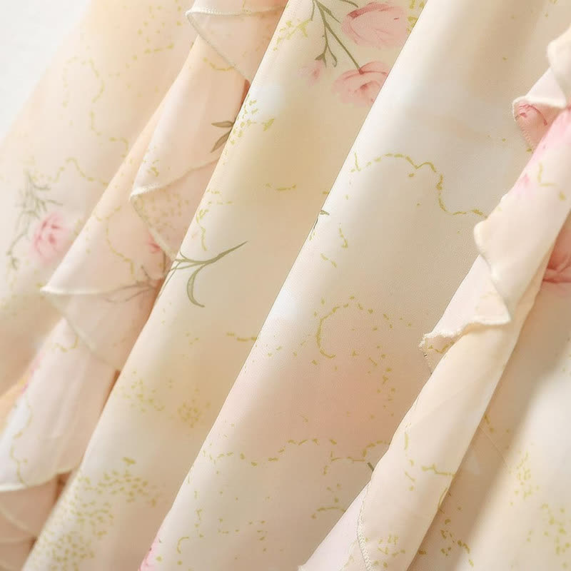 Romantic Floral Wrap Maxi Dress - image 5