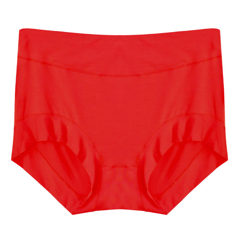 High-Waisted Breathable Panty(3 Pairs) - Red - Fits 175-255lbs - image 16
