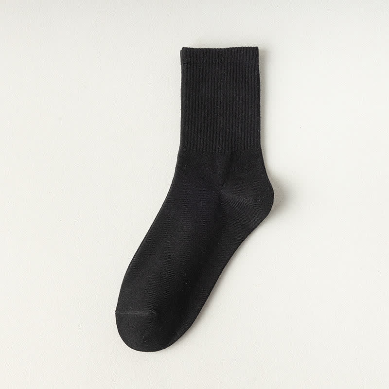 Plusock Comfy Cotton Quarter Socks(6 Pairs) - Black - EU39-43(US5-9) - image 12