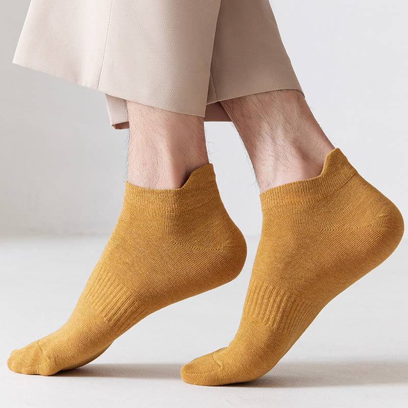 Plus Size Breathable Solid Color Ankle Socks(8 Pairs)