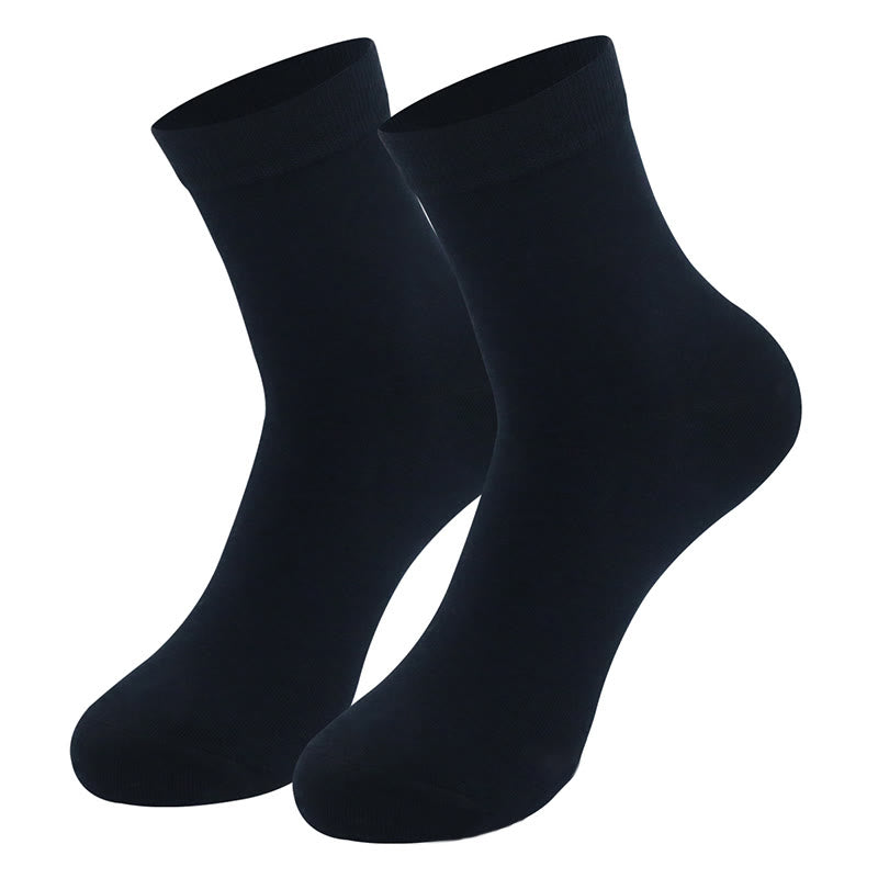 Plusock Cotton Thick Quarter Socks(3 Pairs) - EU44-48(US10-13) - Black - image 9