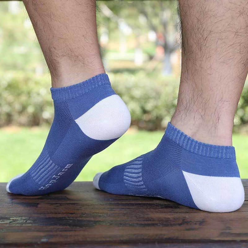 Plus Size Letter Mesh Ankle Socks(5 Pairs)