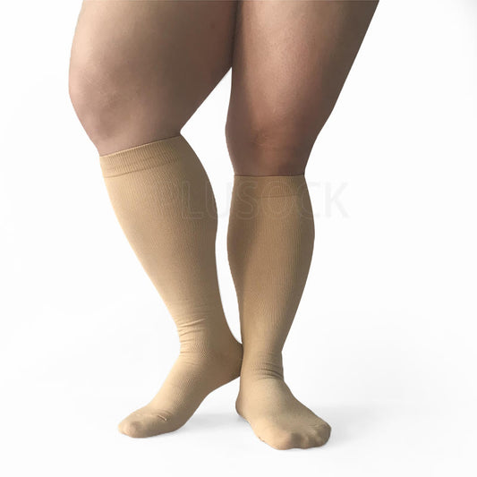 2XL-7XL Skin Plus Size Compression Socks(15-20mmHg) - Skin - 7XL - image 0