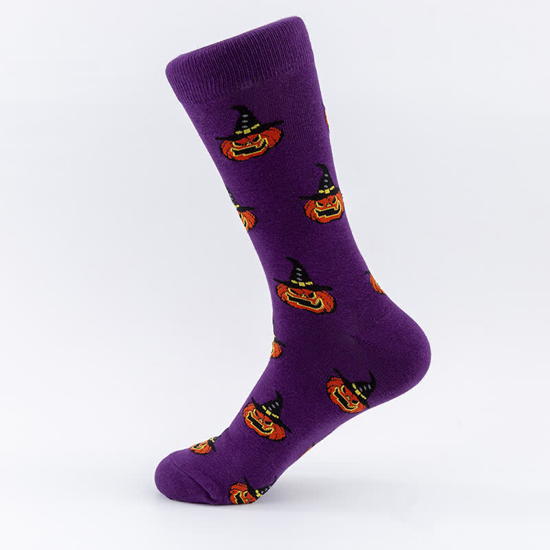 Plus Size Halloween Cotton Lounge Crew Socks(5 Pairs) - image 7