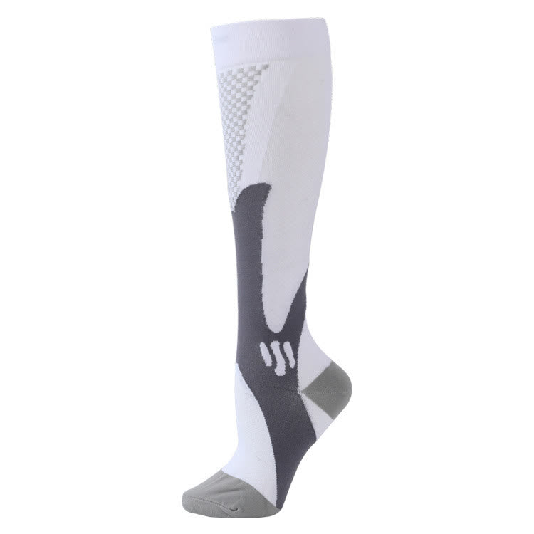 Plusock Plus Size Sport Compression Socks - White - 7XL - image 2