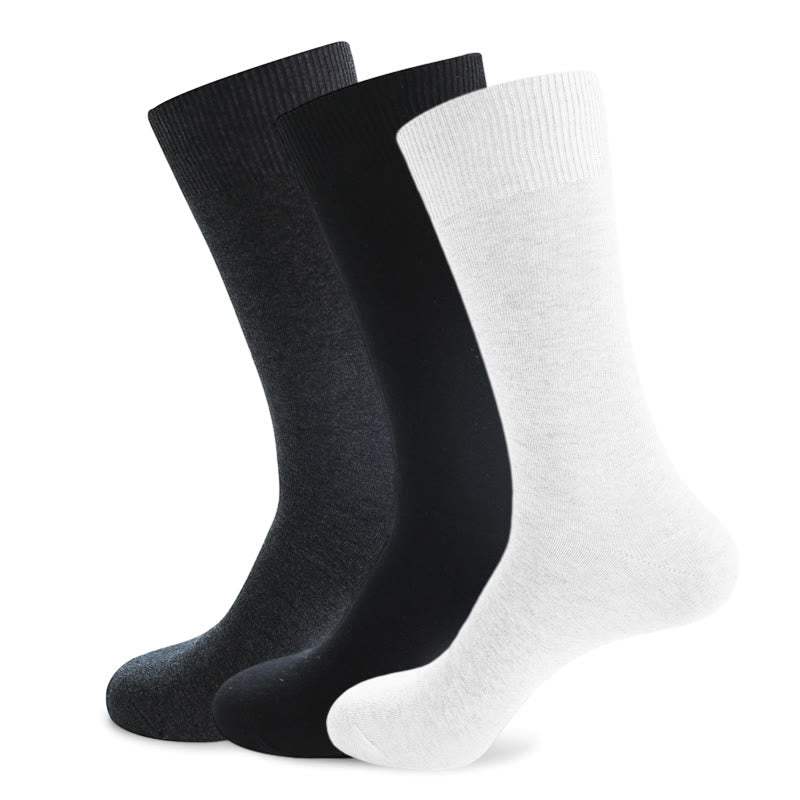 Plus Size Durable Solid Crew Socks(7 Pairs)