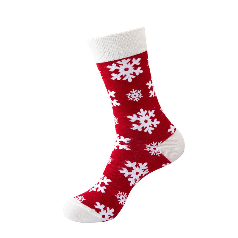 Plus Size Christmas Unisex Cozy Crew Socks(5 Pairs) - image 2