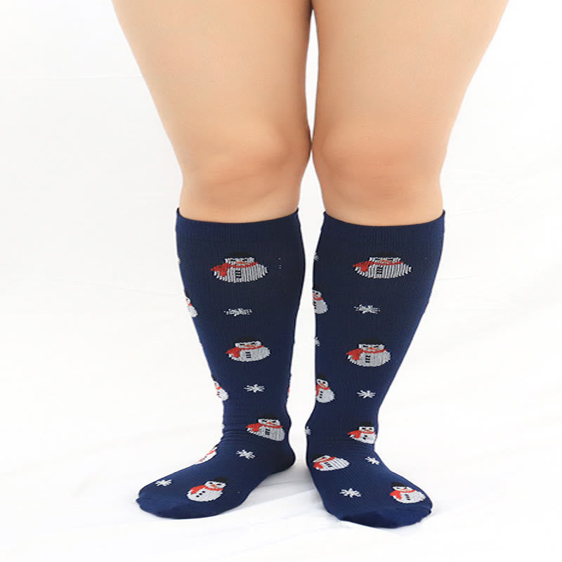 Christmas Sports Knee High Compression Socks(6 Pairs)
