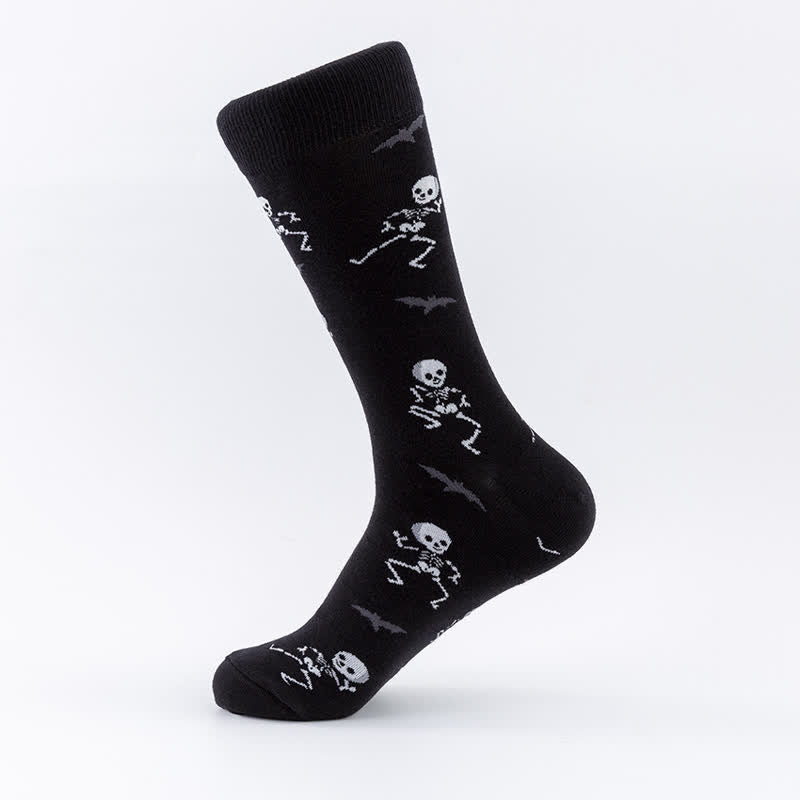 Plus Size Halloween Cotton Lounge Crew Socks(5 Pairs) - image 6
