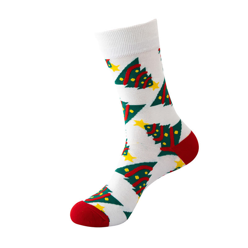 Plus Size Christmas Unisex Cozy Crew Socks(5 Pairs) - image 4