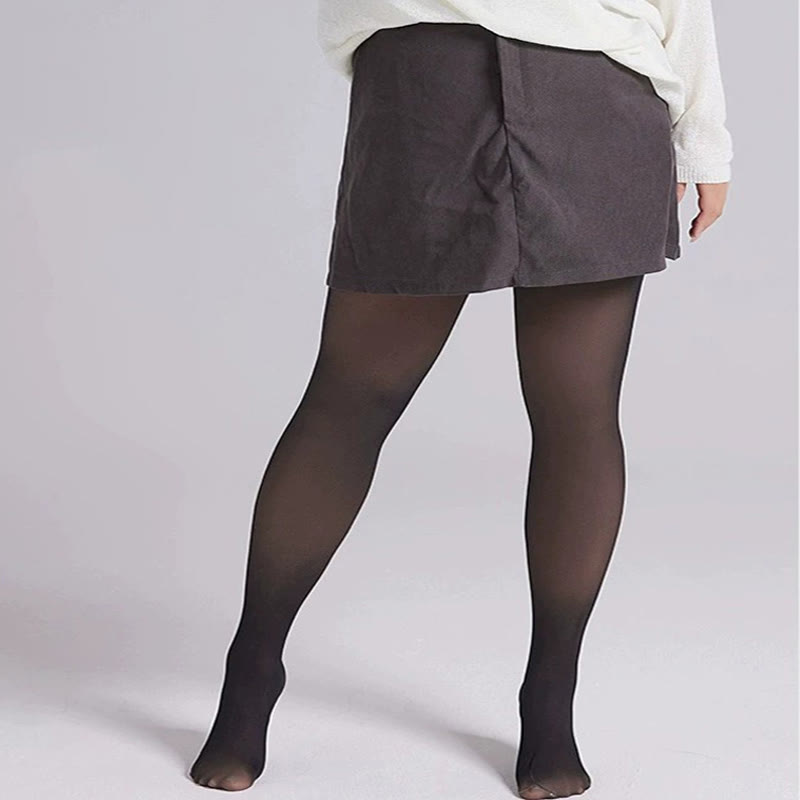Plus Size High Waist Thick Pantyhose