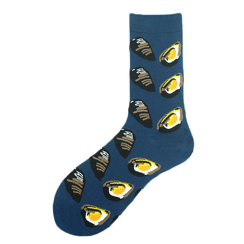 Plus Size Marine Series Fun Crew Socks(5 Pairs) - image 21