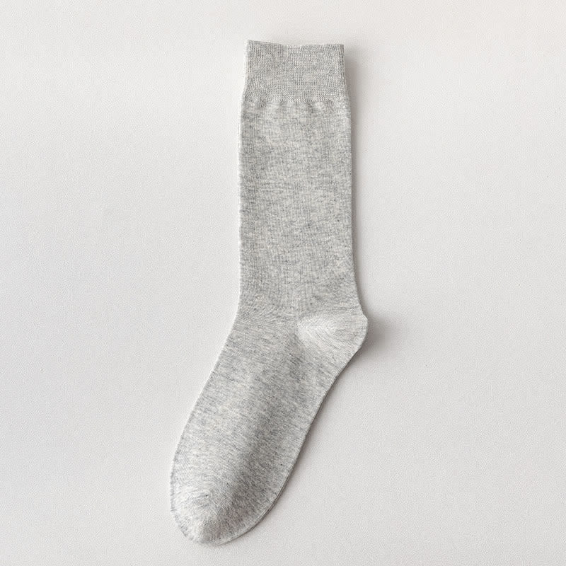 Plus Size Soft Durable Crew Socks(8 Pairs) - Grey - EU35-39(US4.5-8) - image 13