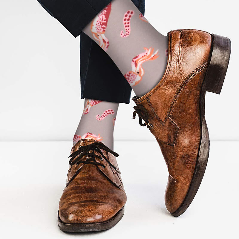 Plus Size Marine Series Fun Crew Socks(5 Pairs) - image 11