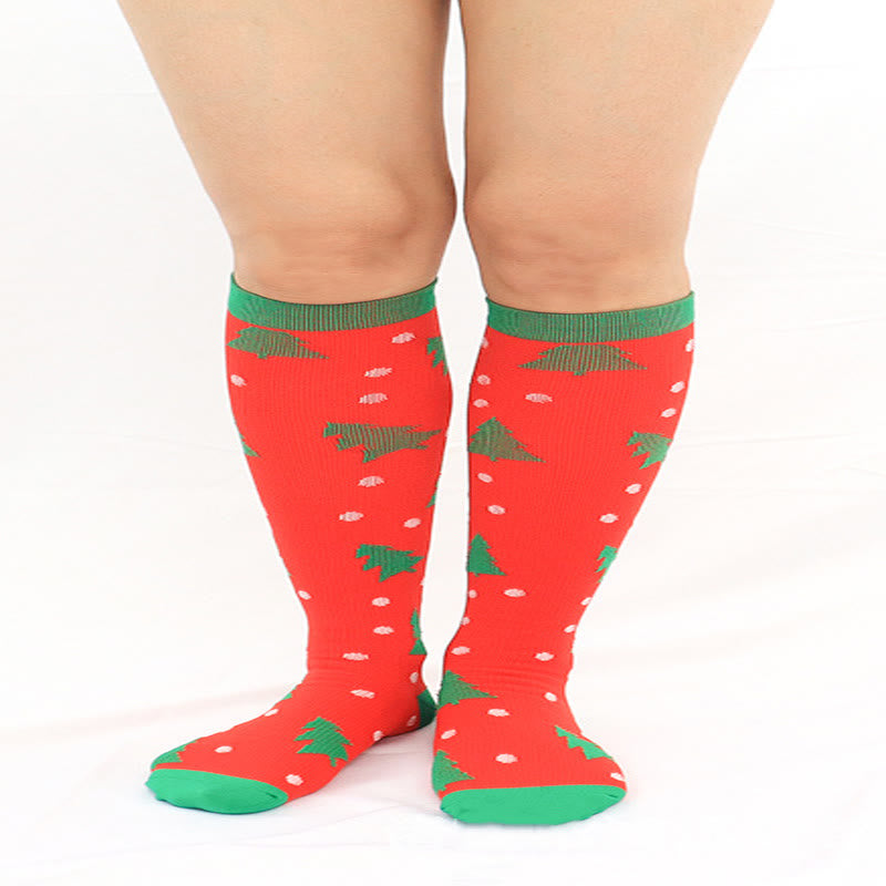Christmas Sports Knee High Compression Socks(6 Pairs)
