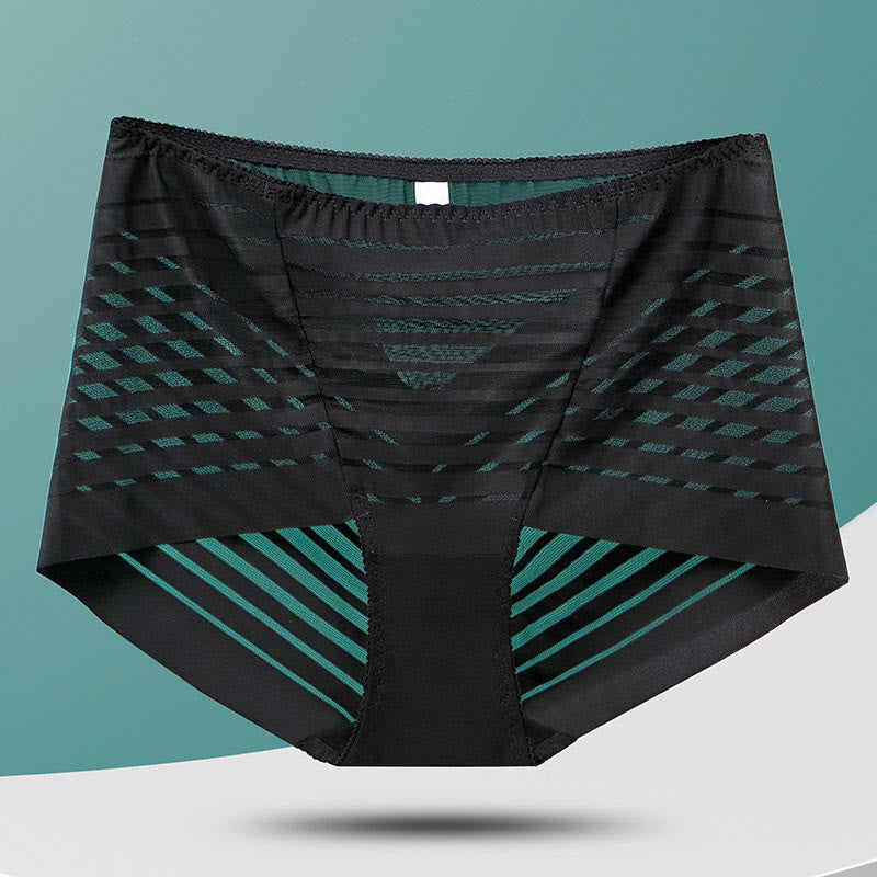 Plus Size High-Waisted Hollow Panty(5 Pairs)