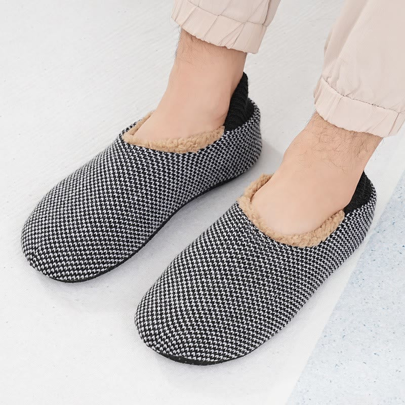 Plus Size Fuzzy Slipper Socks(2 Pairs) - Light Gray - EU40-43(US7-9) - image 5