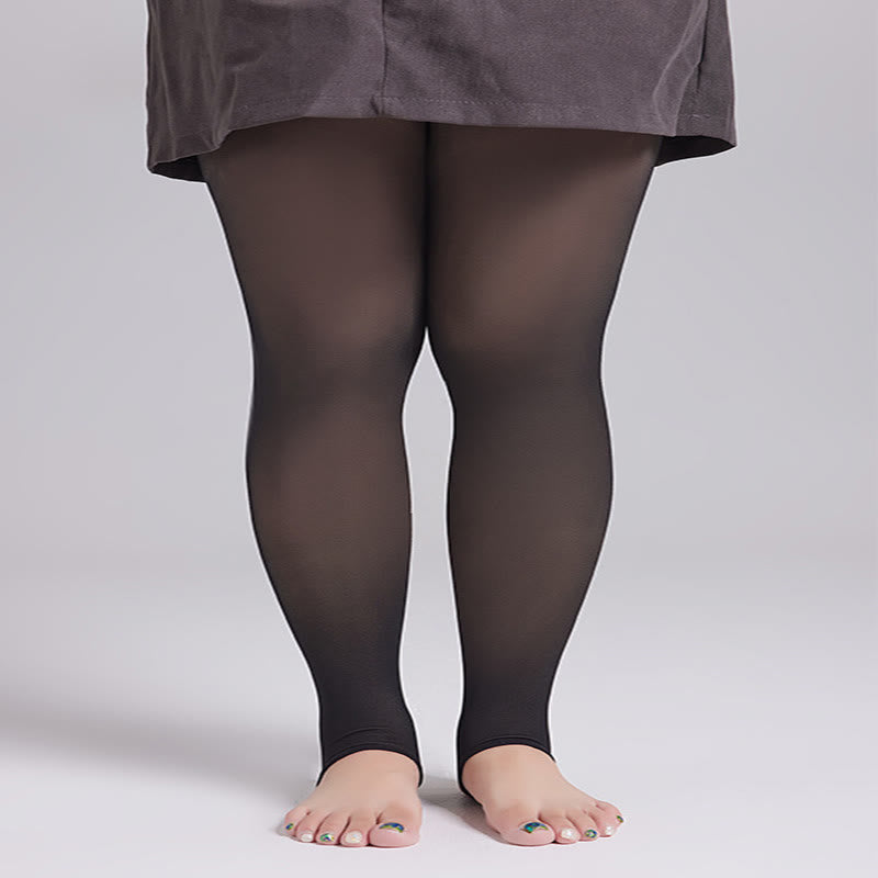 Plus Size High Waist Thick Pantyhose