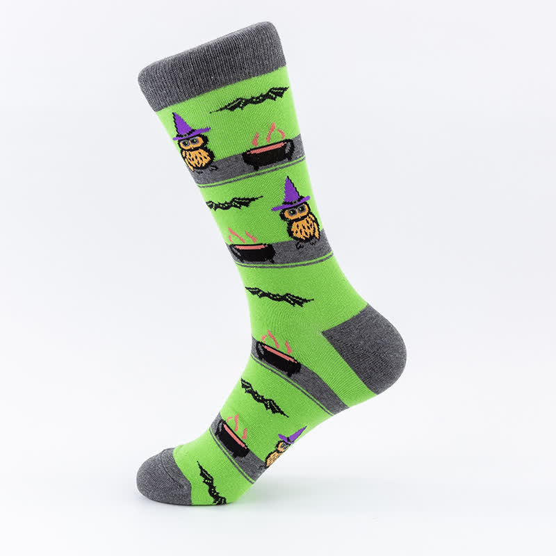 Plus Size Halloween Cotton Lounge Crew Socks(5 Pairs) - image 5