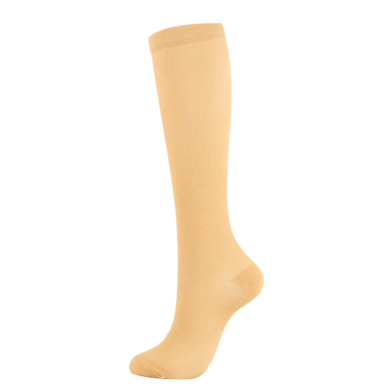 Plus Size Solid Color Anti-slip Compression Socks(6 Pairs) - image 13