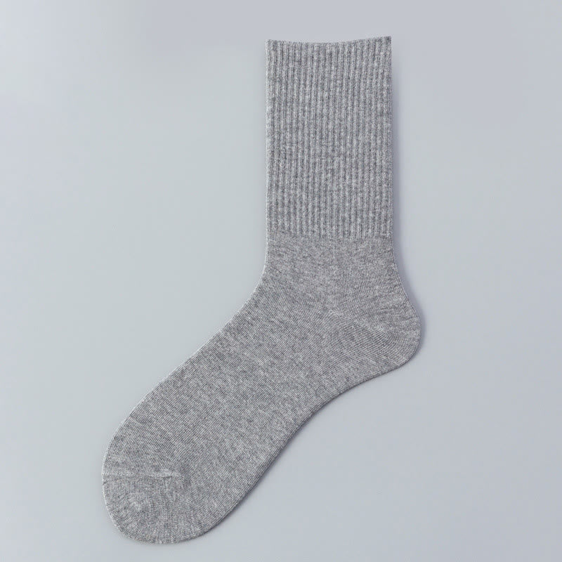 Plusock Breathable Soft Cotton Socks(3 Pairs) - 43-48 - Grey - image 9