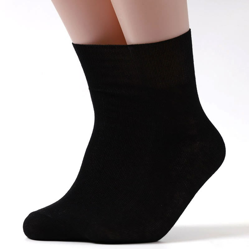 Plus Size Non Binding Quarter Socks Bundle - 45-50 - Black - 5 Pairs - image 6