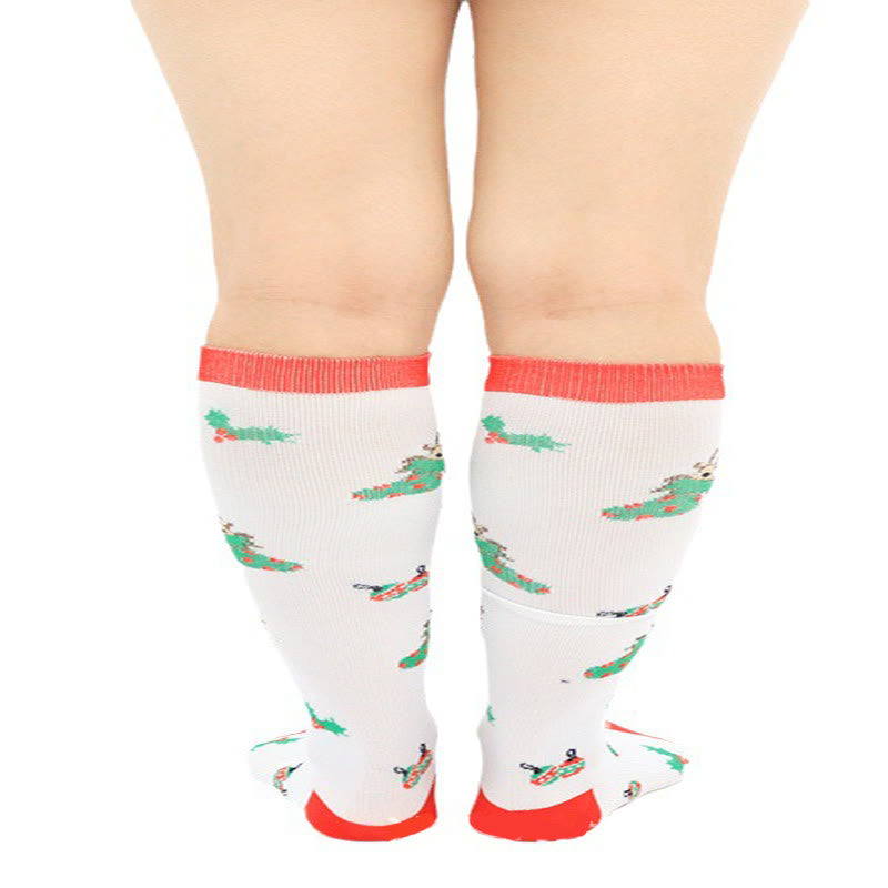 Christmas Sports Knee High Compression Socks(6 Pairs)