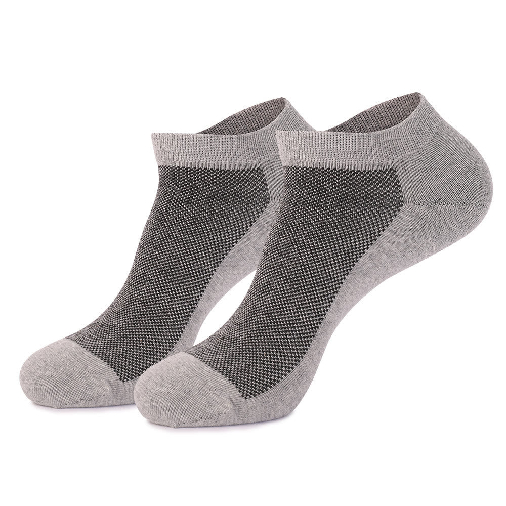 Stitching Color Ankle Socks(3 Pairs) - EU44-49(US10-14) - Grey - image 11