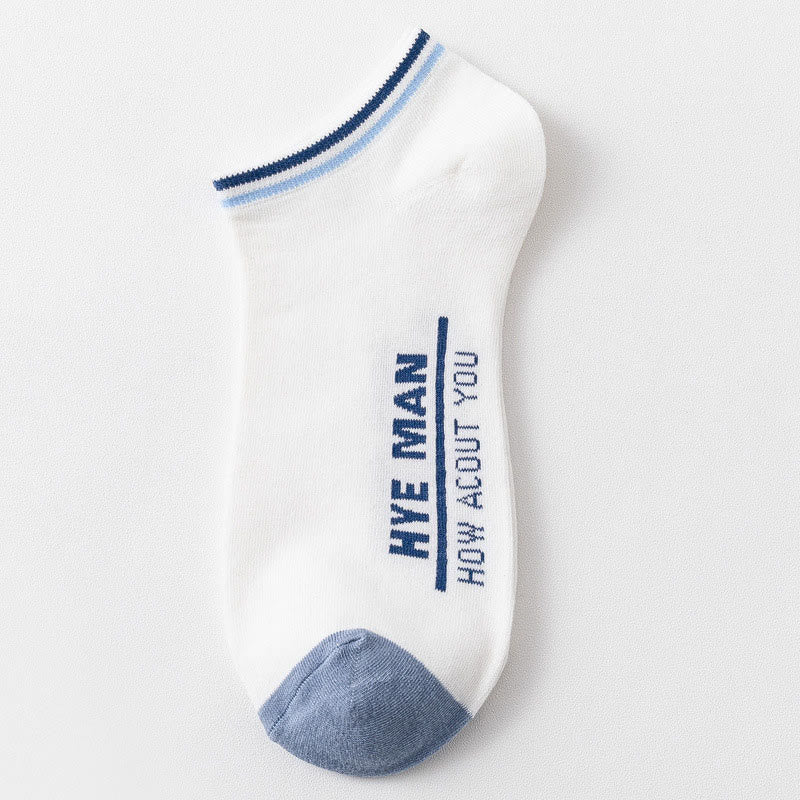 Wide Calf Letter Pattern Cotton Socks(3 Pairs)
