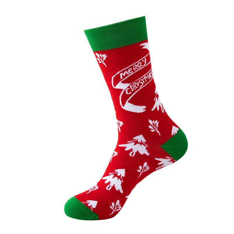 Plus Size Christmas Unisex Cozy Crew Socks(5 Pairs) - image 6