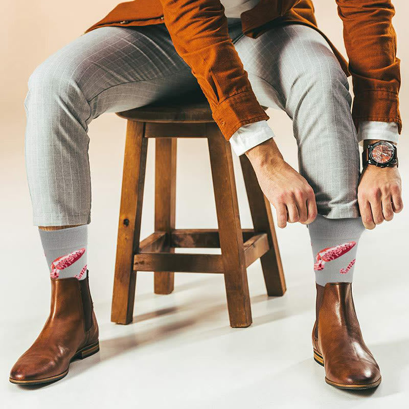 Plus Size Marine Series Fun Crew Socks(5 Pairs) - image 9