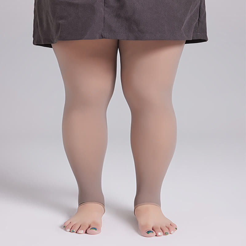 Plus Size High Waist Thick Pantyhose