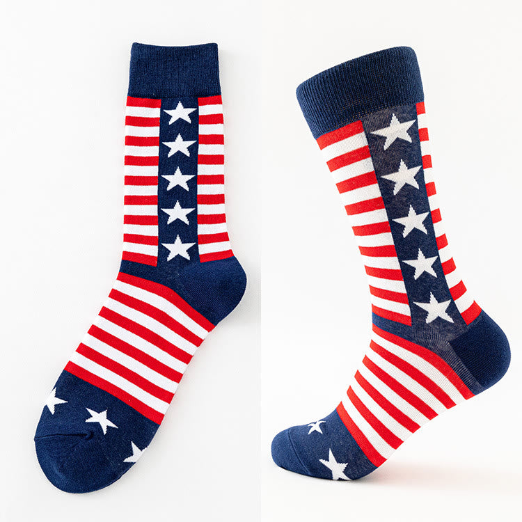 USA Stars Stripes Crew Socks(6 Pairs) - image 7