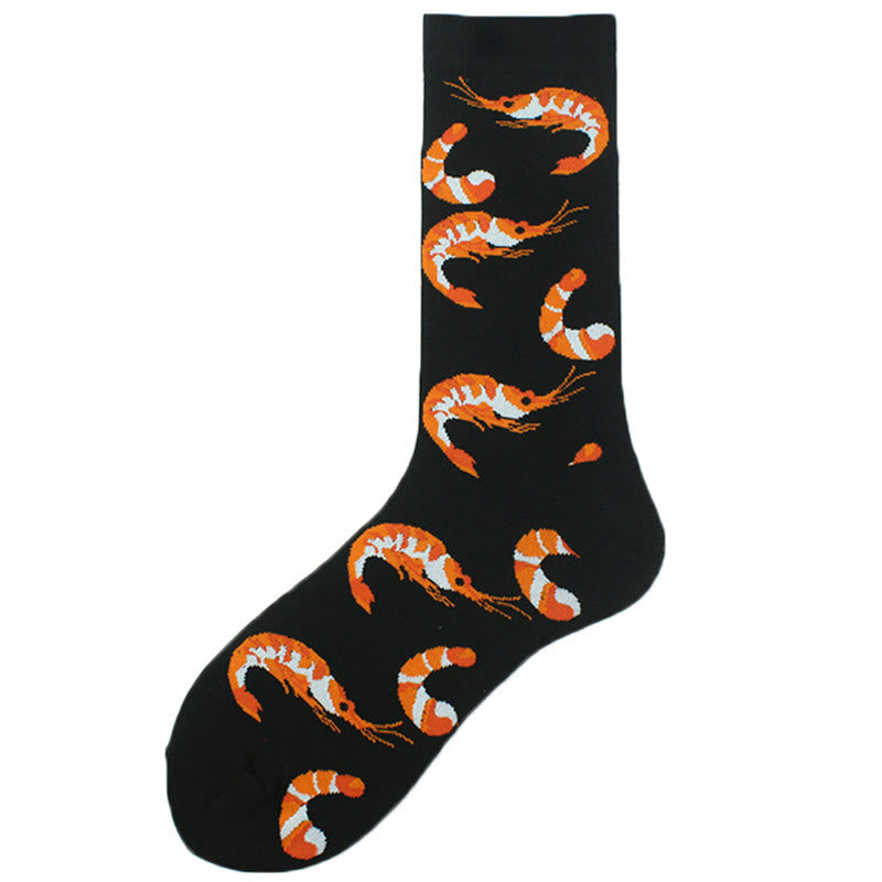 Plus Size Marine Series Fun Crew Socks(5 Pairs) - image 18