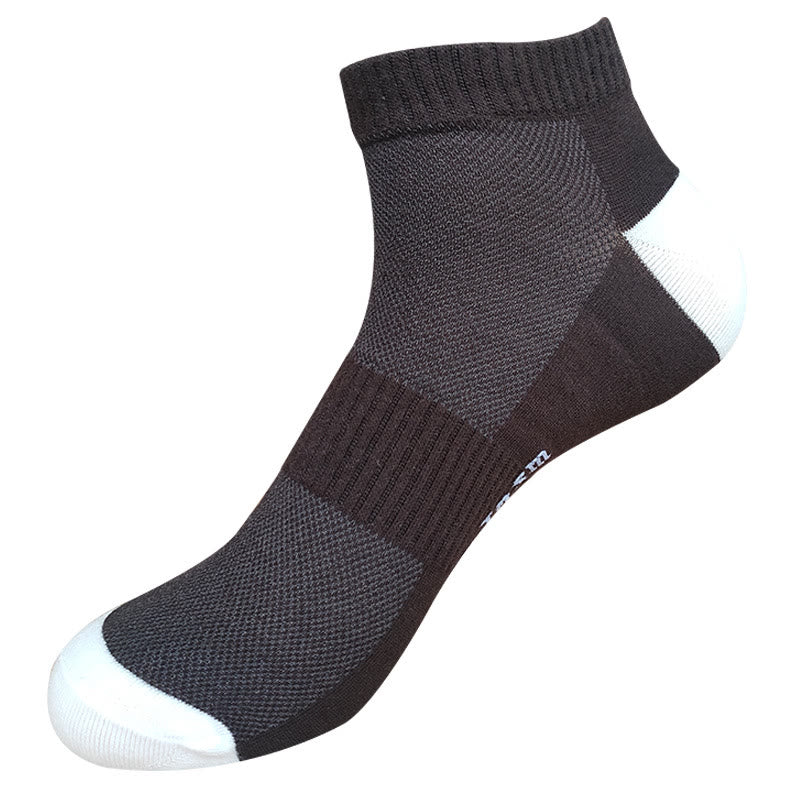 Plus Size Letter Mesh Ankle Socks(5 Pairs)