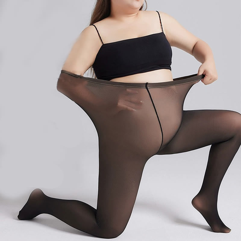 Plus Size High Waist Thick Pantyhose