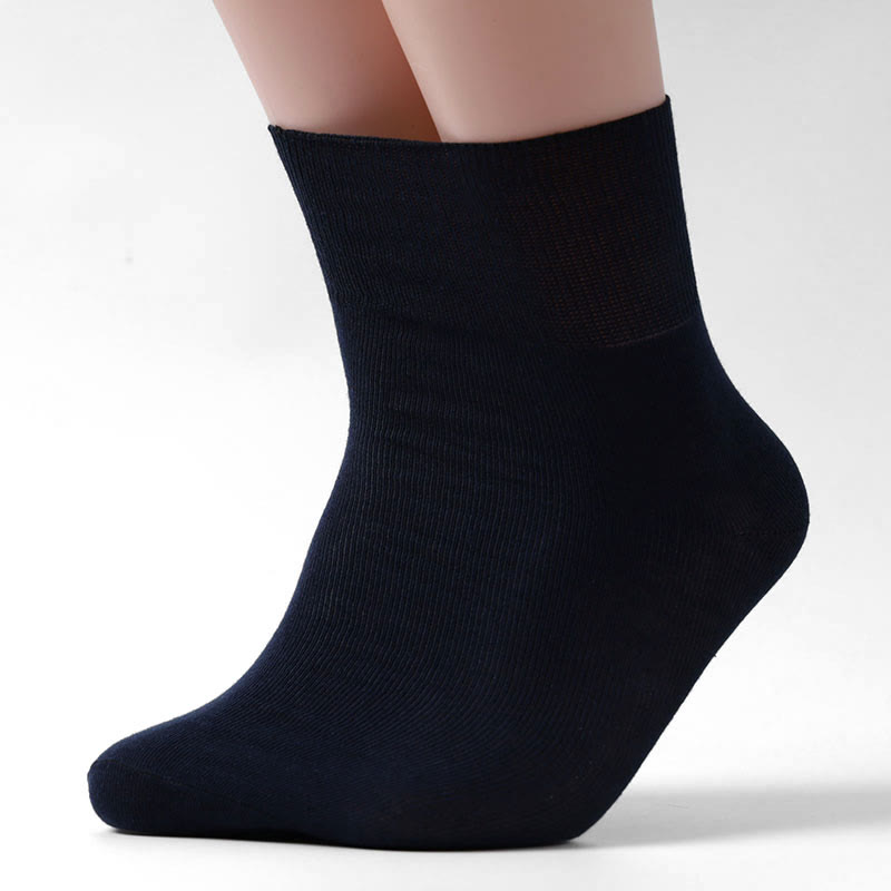 Plus Size Non Binding Quarter Socks Bundle - 45-50 - Navy Blue - 5 Pairs - image 8