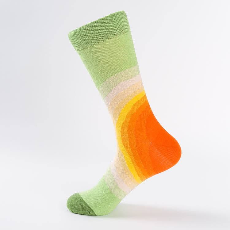 Plus Size Tulip Dove Pattern Crew Socks(6 Pairs) - image 2