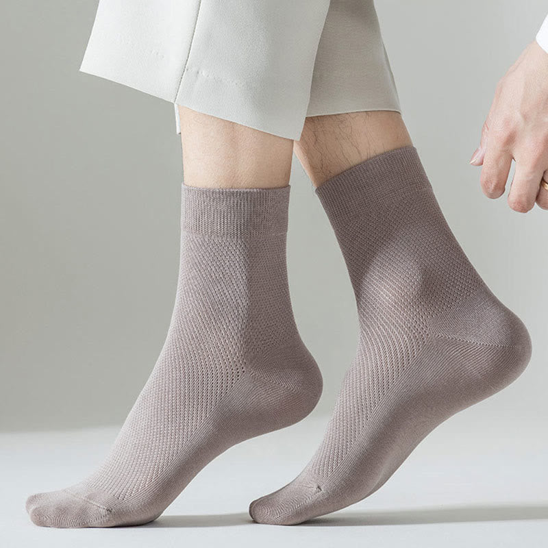 Plus Size Multicolor Mesh Quarter Socks(5 Pairs)