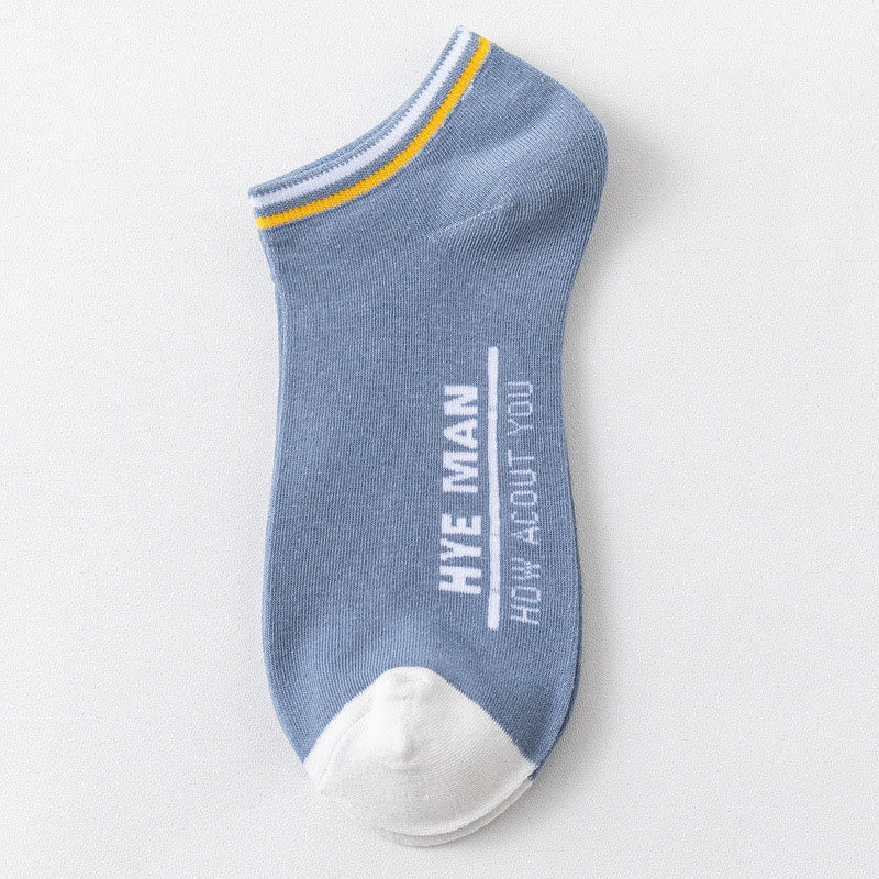 Wide Calf Letter Pattern Cotton Socks(3 Pairs)