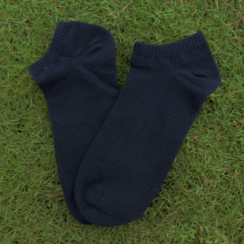 Plus Size Solid Cotton Ankle Socks(3 Pairs)