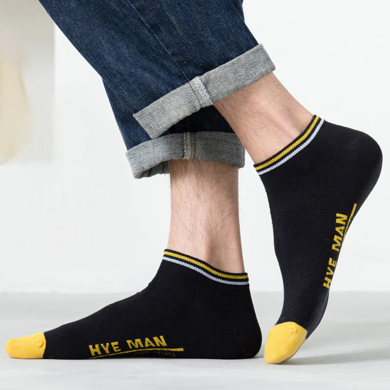 Wide Calf Letter Pattern Cotton Socks(3 Pairs)