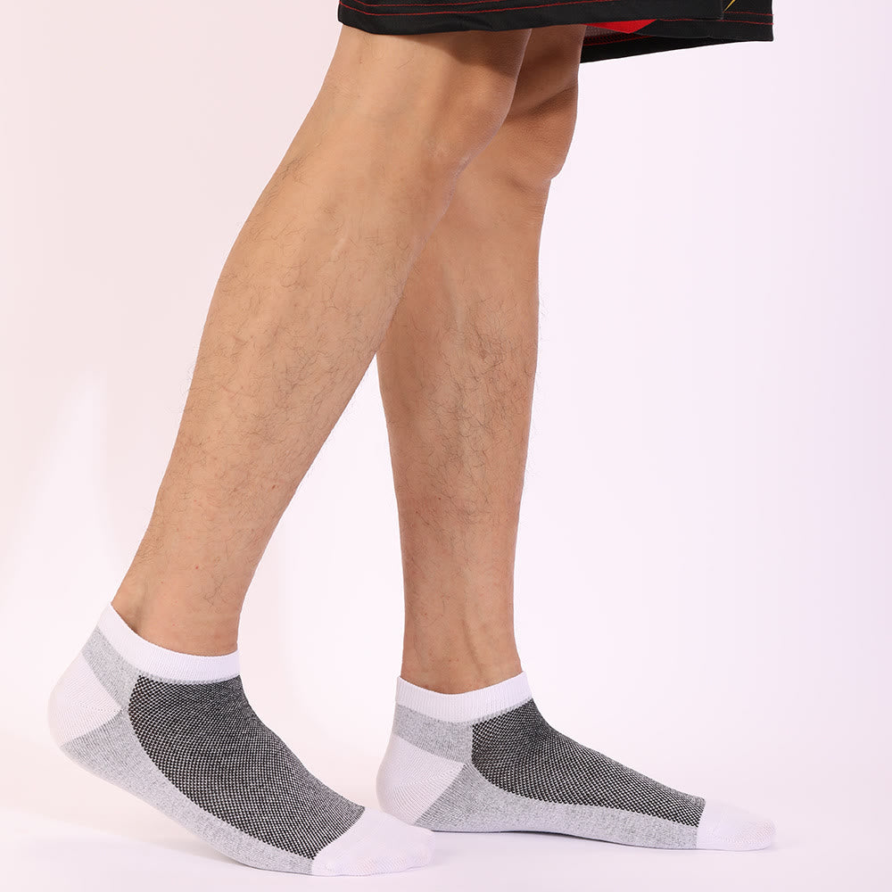 Plus Size Stitching Color Ankle Socks(3 Pairs)