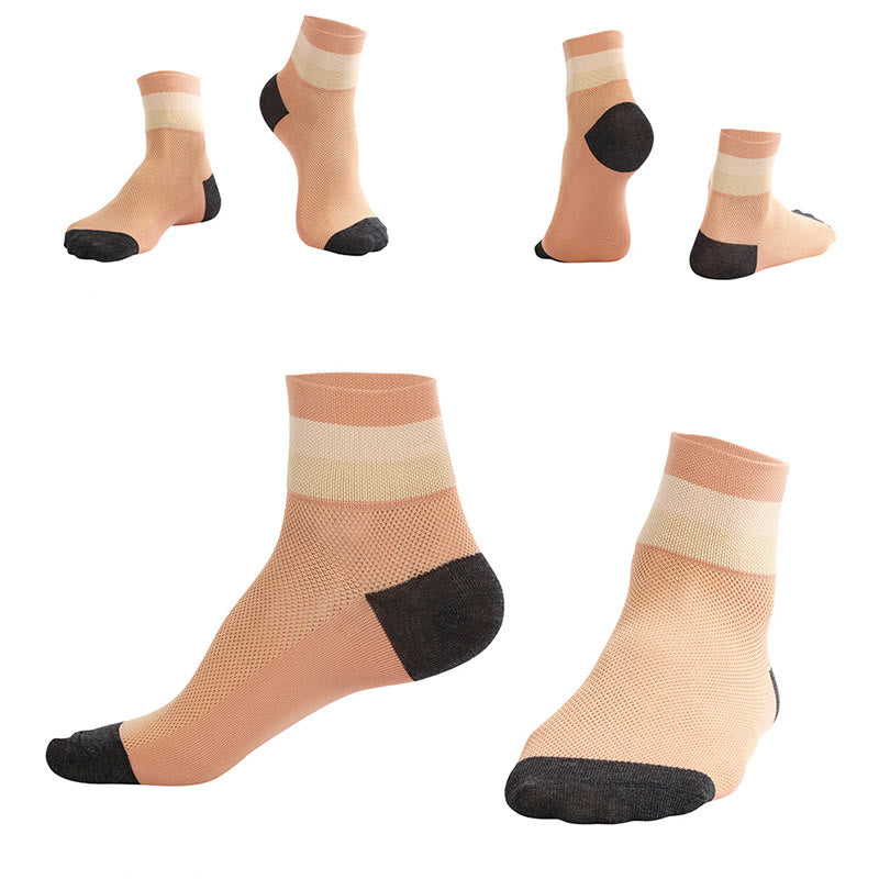 Candy Color Breathable Quarter Socks