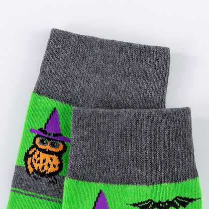Plus Size Halloween Cotton Lounge Crew Socks(5 Pairs) - image 10