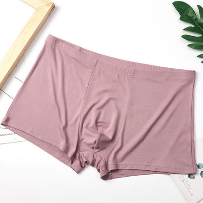 Plus Size High-Elastic Boxer Briefs(1 Pair) - Light Pink - 10XL - image 7
