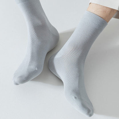 Plus Size Multicolor Mesh Quarter Socks(5 Pairs)