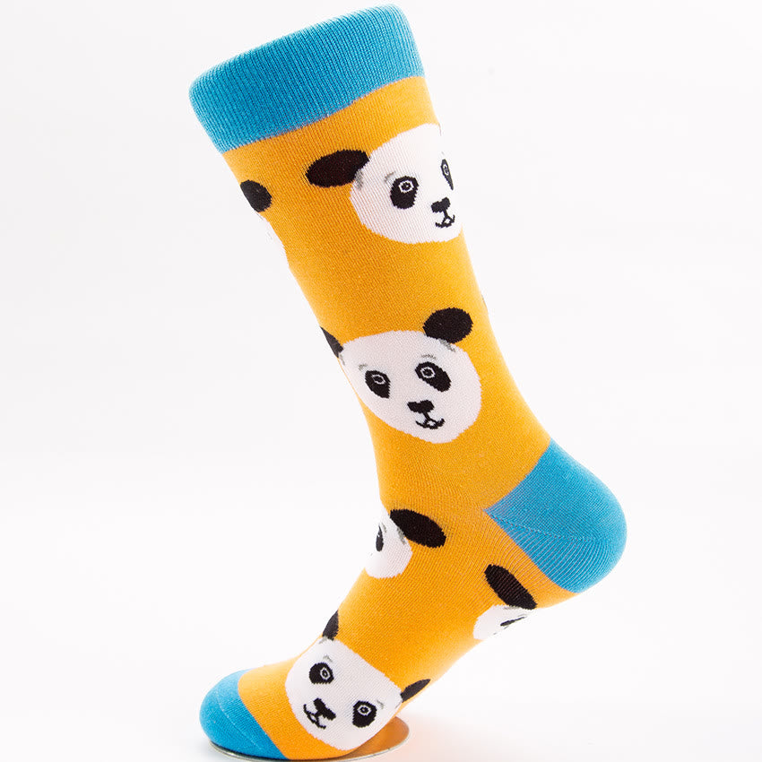 Plus Size Cute Panda Crew Socks(5 Pairs) - image 1