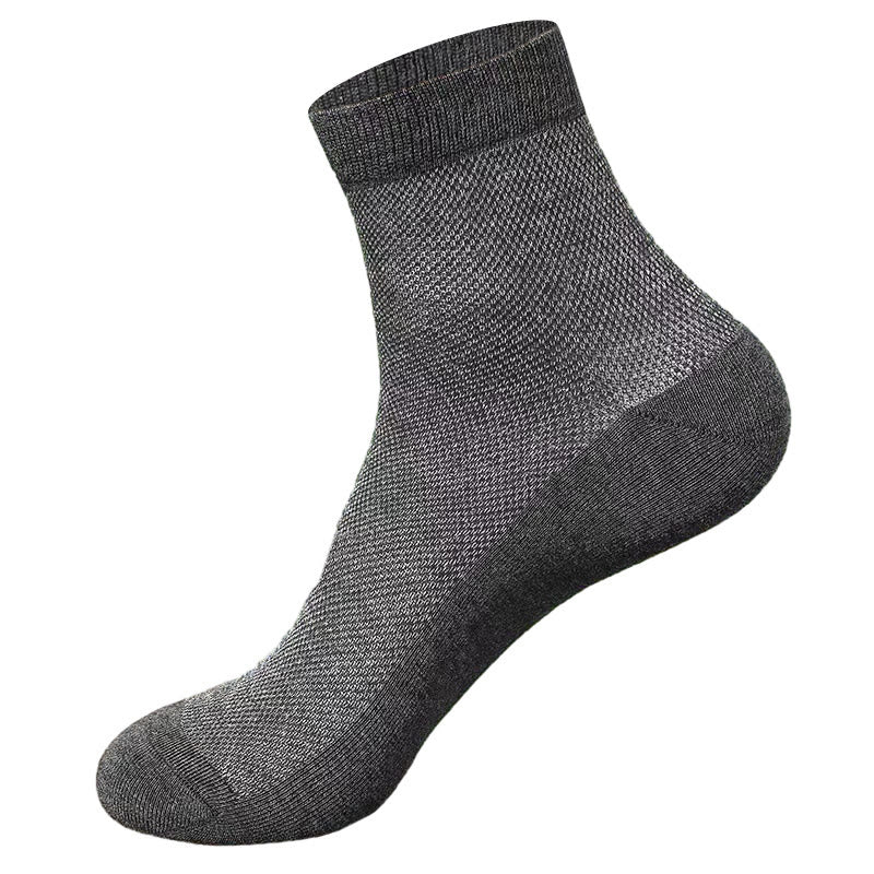 Plusock Mesh Quarter Socks(10 Pairs) - Dark Grey - EU44-50(US10-15) - image 10