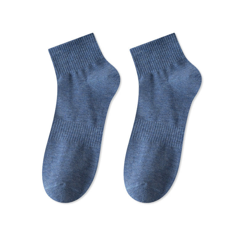 Plusock Breathable Soft Cotton Quarter Socks(7 Pairs) - Blue - EU43-48(US9.5-13.5) - image 12
